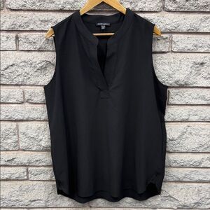 Hilary Radley Black Sleeveless Blouse